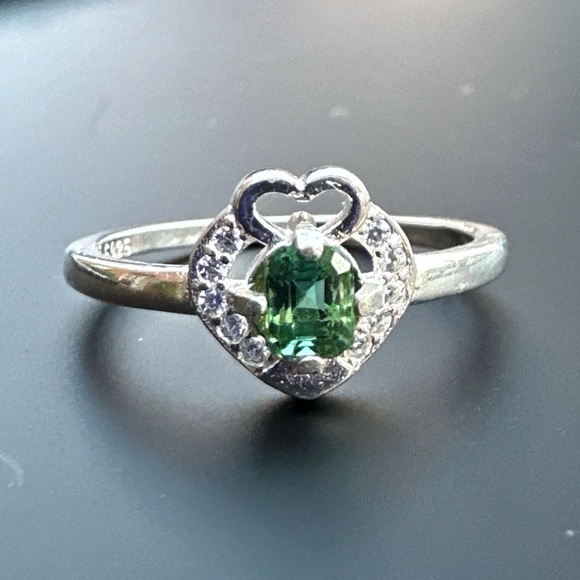 Natural Blue Tourmaline 925 Silver Ladies Ring - Picture 6 of 16